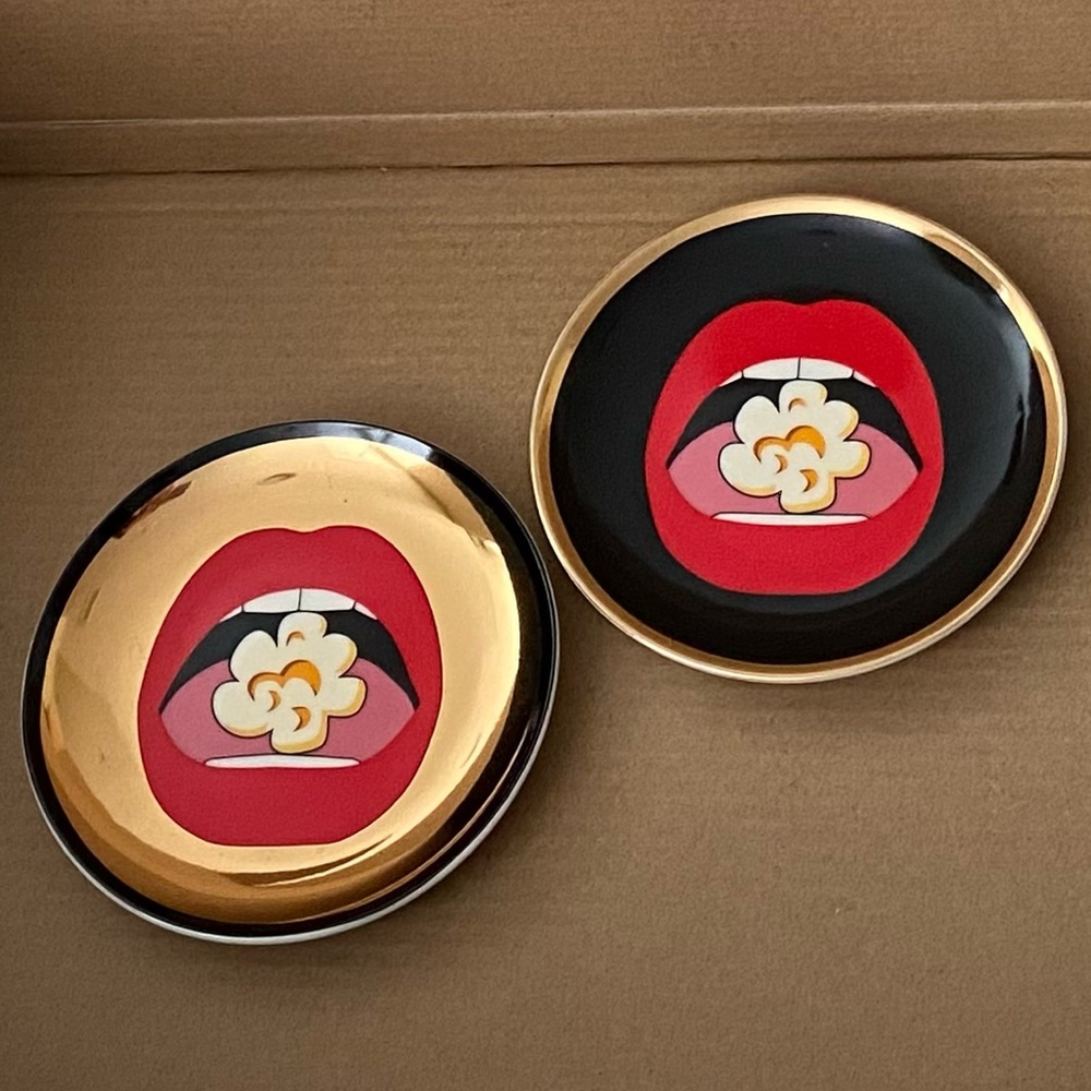 Jonathan Adler porcelain coasters made for Netflix. Set of 4